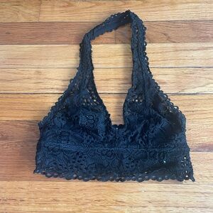 Aerie black Lace halter Bralette